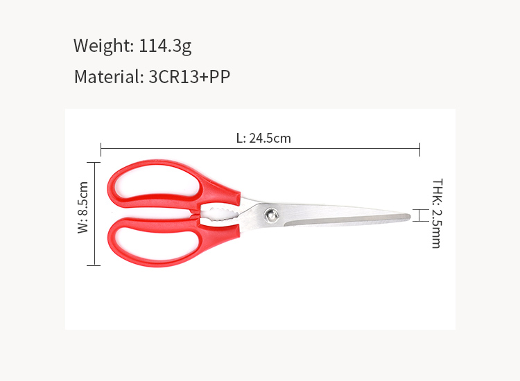 Straight Handle Roast Meat Scissors