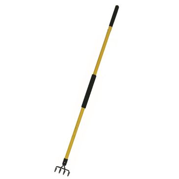 4 Tin Cultivator Garden Fork with fiberglass handle