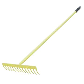 Metal Garden Rake with Long Handle