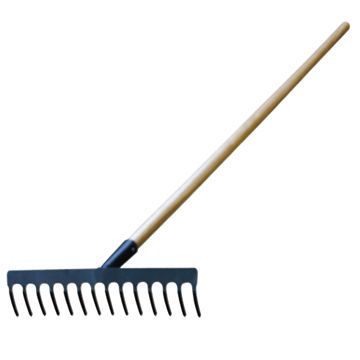 14 Tines Wood Handle Garden leaf Rake