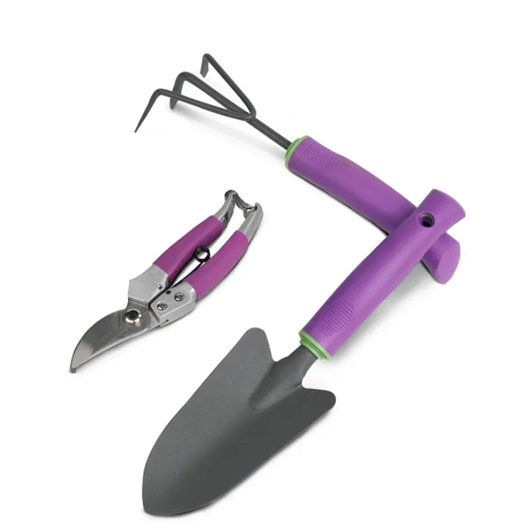 3pcs Purple Garden Tool Set