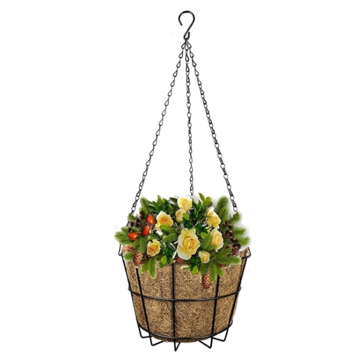 Round Flat Bottom Hanging Basket